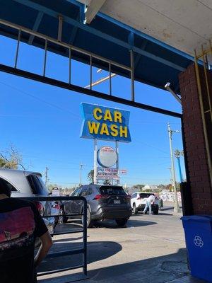 Getting a much needed car wash