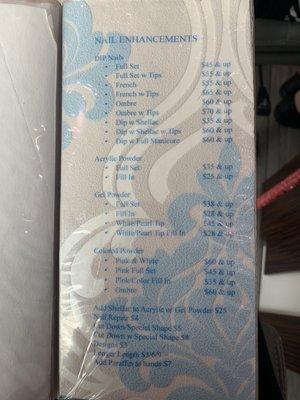 Price list