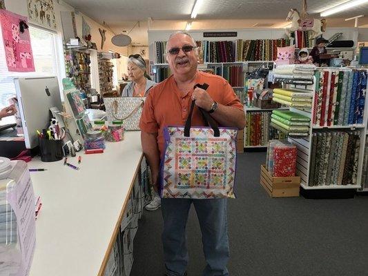 2nd Winner in the North Georgia 1st Annual Spring fling Shop Hop was Steve Hawkins who won our Grand Gift Bag from FGQS