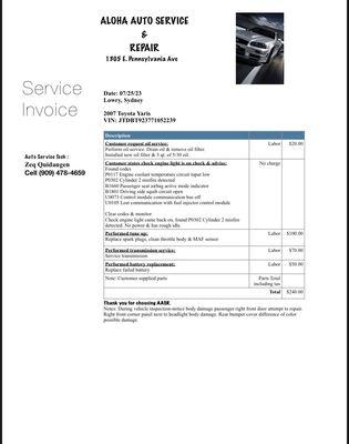 my invoice