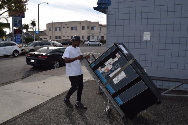 Cyress Moving a Vending Machine with ease.