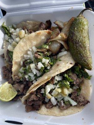 carne asada tacos