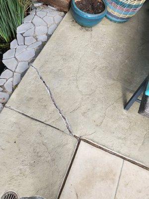 Cracked concrete 3 months after byild.  No seams in pour so all is cracking.