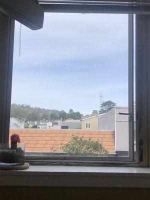 View of Sutro Tower from dentist office chair