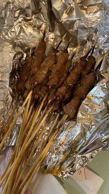 3 orders of To-go lamb skewers