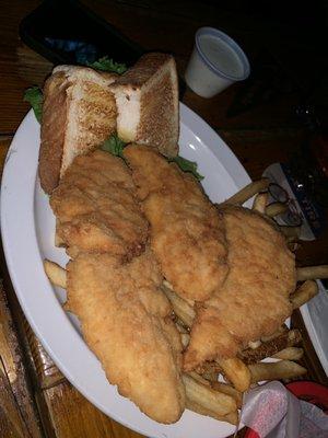 Chicken tenders and fries