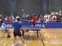 Competitive table tennis.