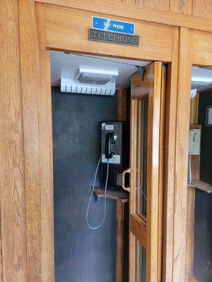 A functioning pay phone.