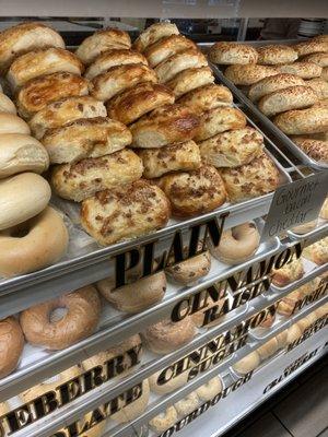 Variety of fresh bagels