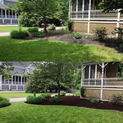 Keep your curb fresh with a clean up and new mulch!