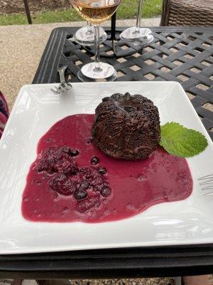 Chocolate Lava Cake with Berries