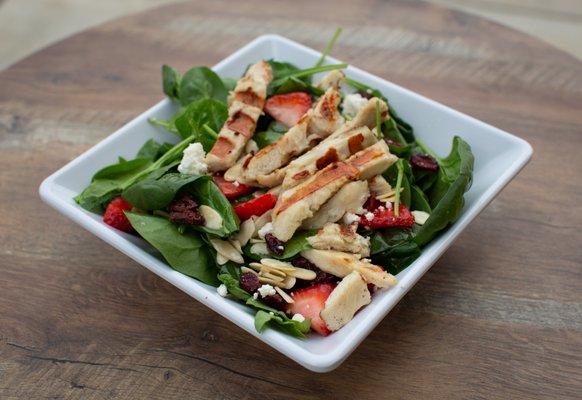 Grilled Chicken Spinach Strawberry Salad