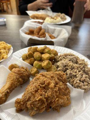 Fried Chicken and Pulled Pork - both pretty tasty!