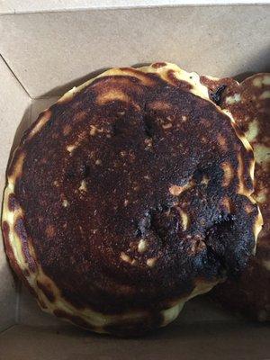 someone forgot to update the menu to freshly burnt pancakes! this was about waiting 30 mins, you have to be kidding right...