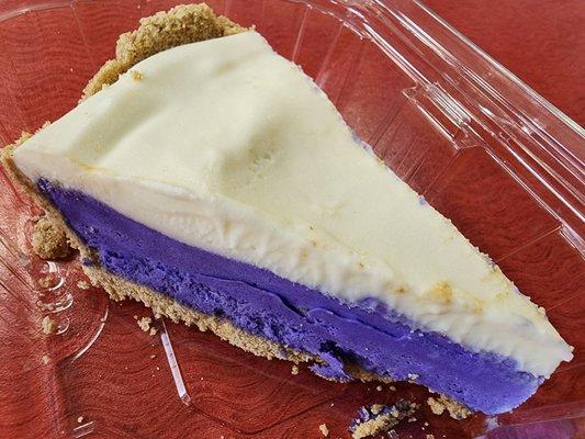 Haupia and ube ice cream pie