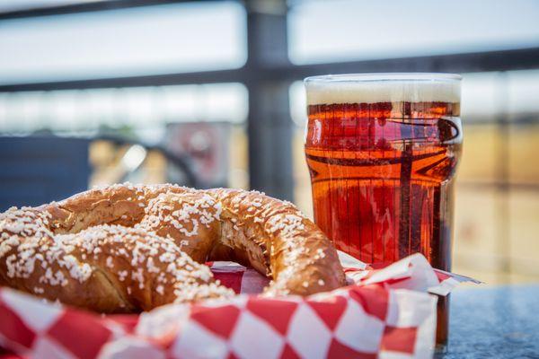 Bavarian Pretzels and Beer