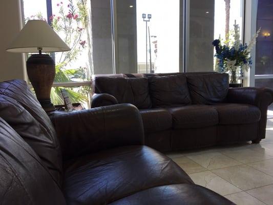 Couches in the waiting room