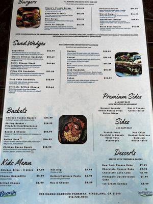 Menu back