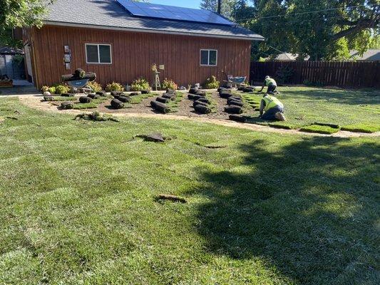 One of our sod installation jobs