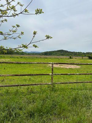 View in the trail of mountains