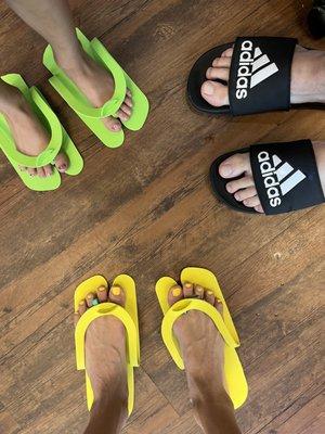 Three pedicures