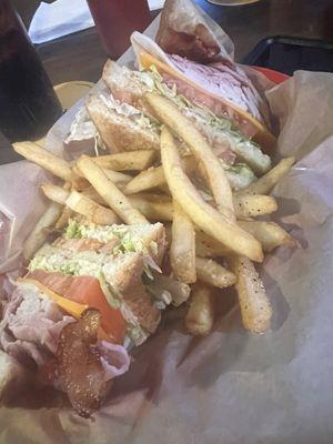 Huge club sandwich!