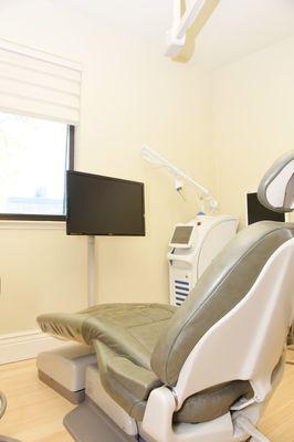 Dental chair in the operatory at Dental Arts of Mountain View