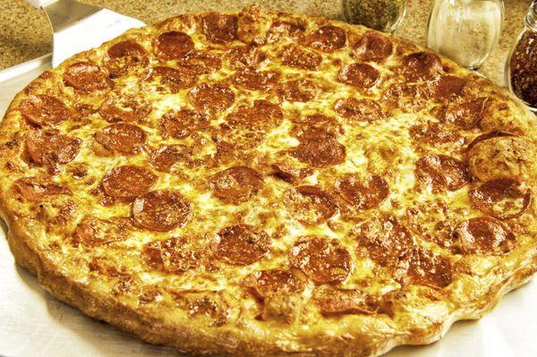 Enjoy our delicious home style traditional Pepperoni Pizza. Fast delivery available.