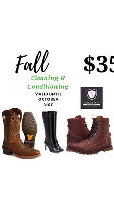 Fall Boot Cleaning & Conditioning