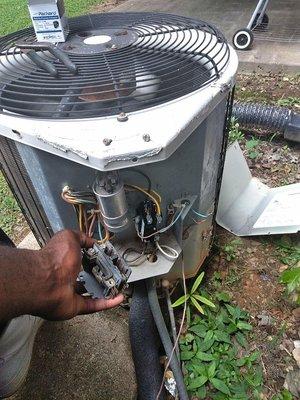 Replacing rely in A/C unit.