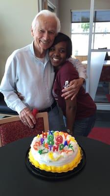 Celebrating our member Roy's 89th birthday at Resource One!