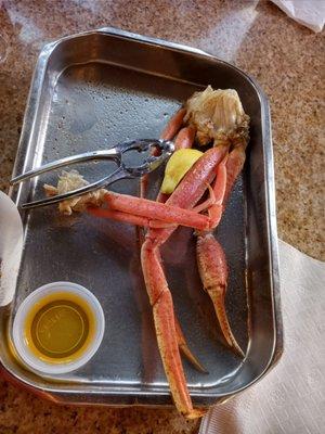 Happy hour crab legs.. $6.00