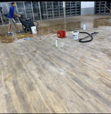 waxing floors