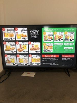 Snak shack menu