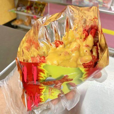 Hot Cheetos with cheese