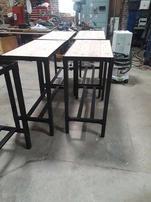 Bar tables for The Double Standard, before epoxy finish.