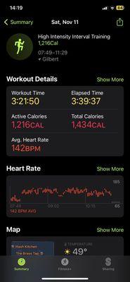 Apple fitness workout tracker