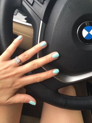 Mint greenish-baby blue