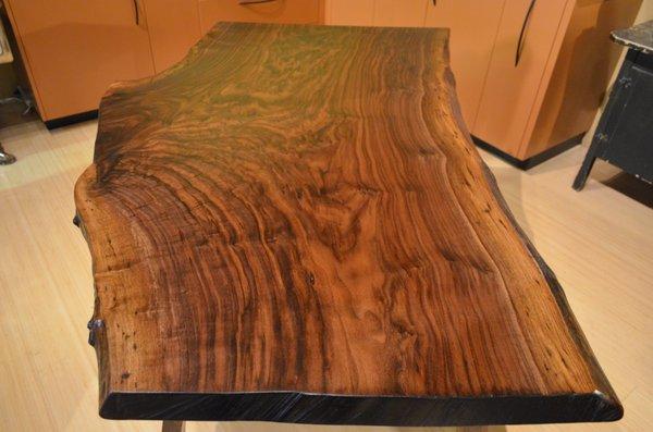 Live Edge Black Walnut Table by Bamboo Craftsman.