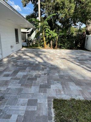 Huge patio! I love this so much! The next phase will include a pergola and lighting among other things!