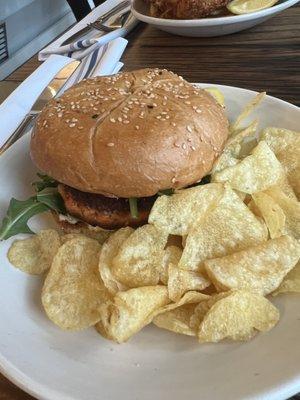 Salmon burger (this was great!)