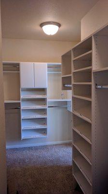 Master closet remodel