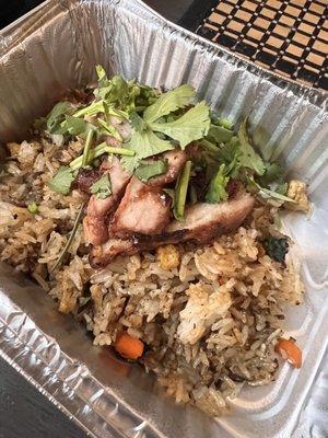 Cambodian fried rice with pork