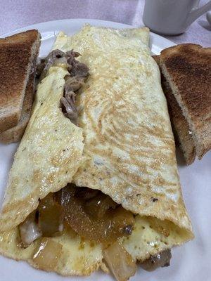 Philly omelette