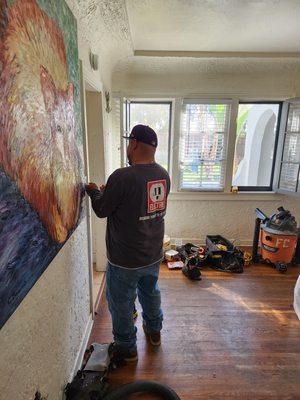 Rewiring lath and plaster home