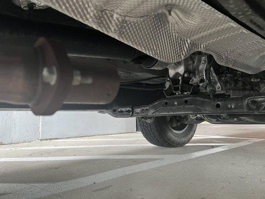 Catalytic converter stolen at overlook by the Park Apartments