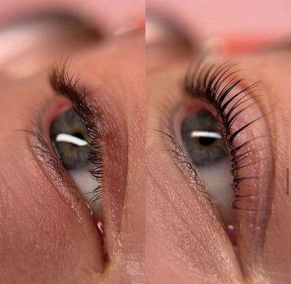 Lash lift and tint