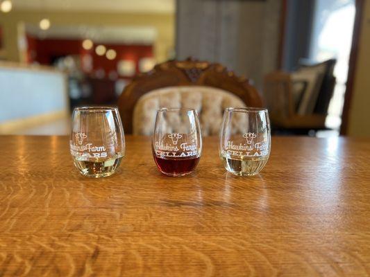 Flight of three wines