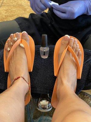 French Tip Pedi by Jessica