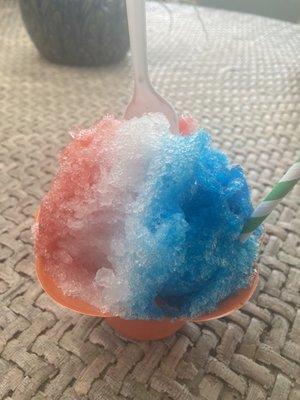 Shave ice: tigers blood, coconut and blue raspberry